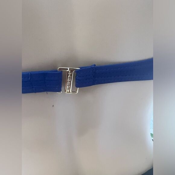 NWT Lauren Ralph Lauren Ruffle-Trim V-Neck Bikini Top - Picture 8 of 8